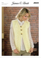 Knitting Pattern - James C Brett JB225 - Aran - Waistcoat